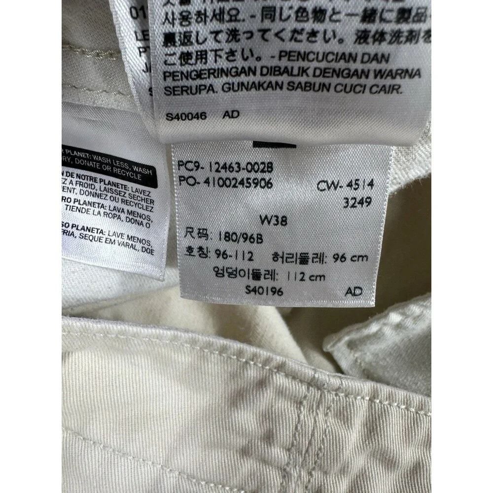 Levis Shorts Mens 38 Beige Cargo Utility White Tab Size 38